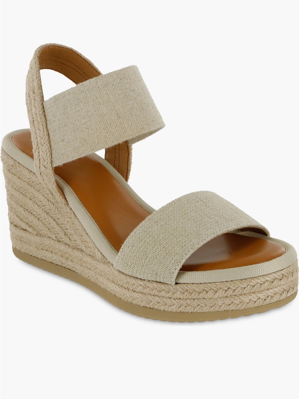 MIA Beige Espadrille Wedge Sandals